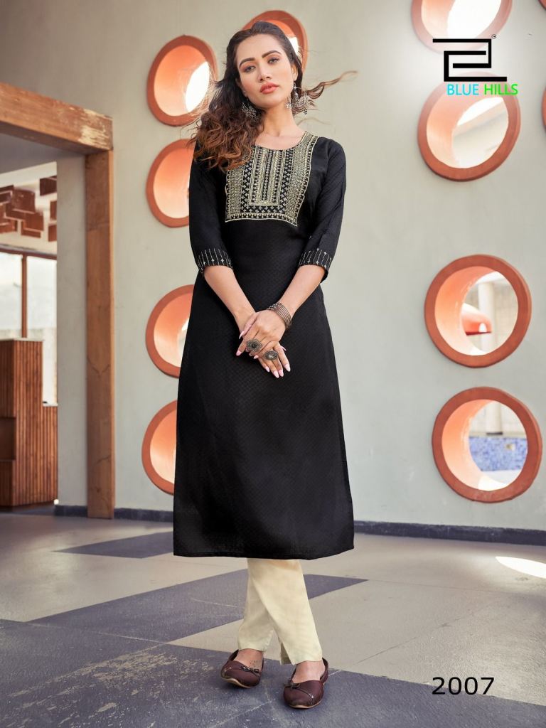 BLACK Casual Wear Formal Wear Party Wear Festive Wear kurti for women with  girl Readymade cloth