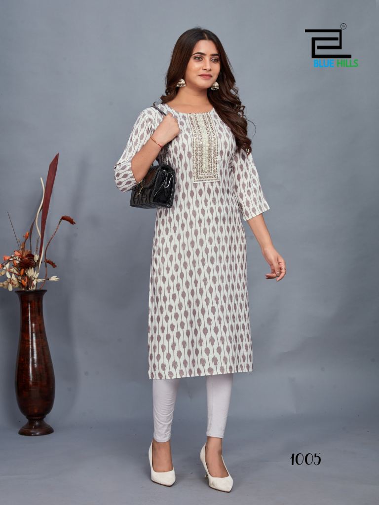 Blue Hills Dream 3 Fancy Printed Kurti 