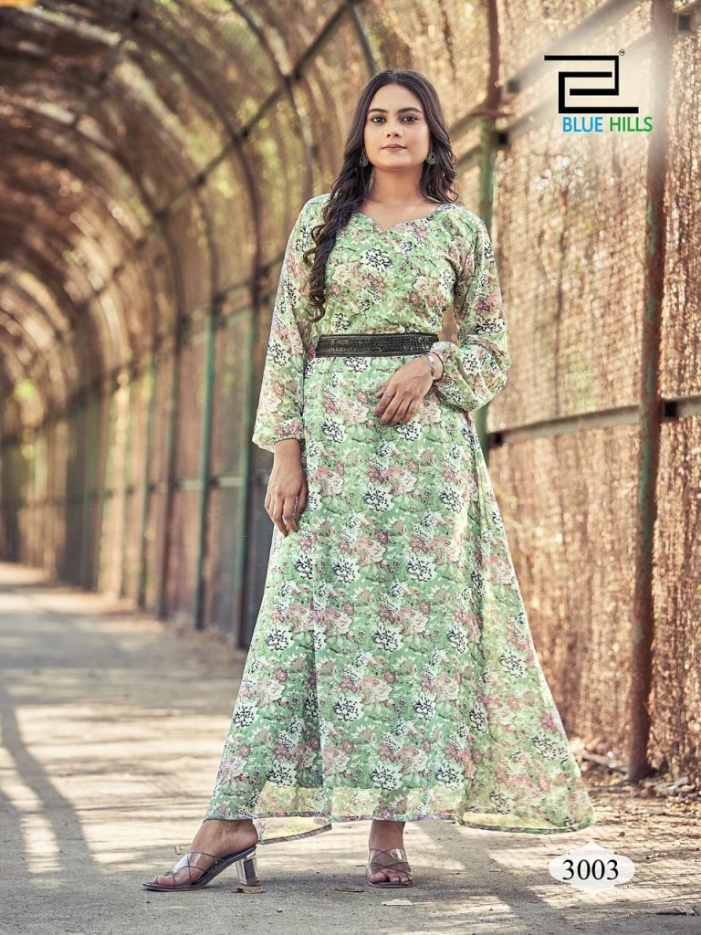 Blue Hills Dynamic Stylish Long Georgette Kurti Collection