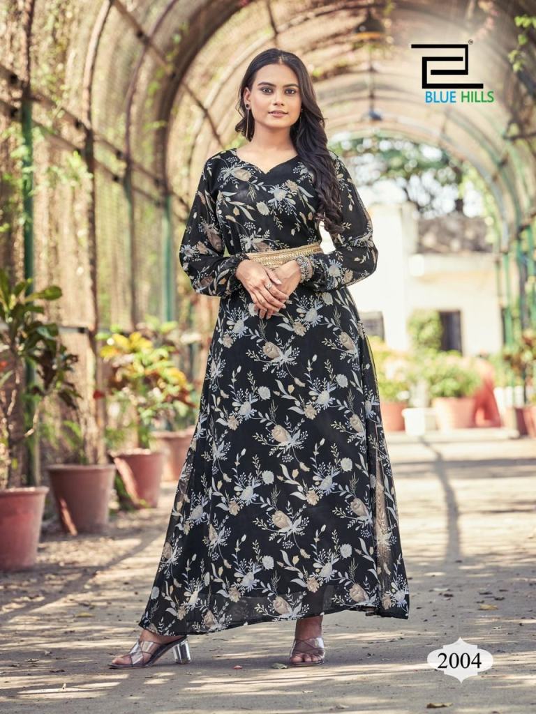 Aanchi Doori Wholesale Georgette Anarkali Long Kurtis Catalogue -  textiledeal.in