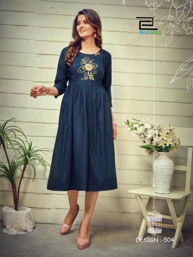 Blue Hills Good News vol 5 Fancy Chinon Feeding Kurti catalog 