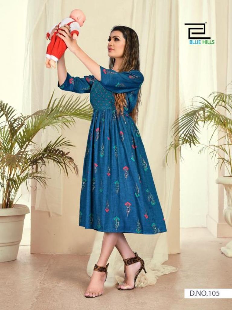 Blue Hills Good News vol 6 Rayon Fancy Feeding Kurti catalog 