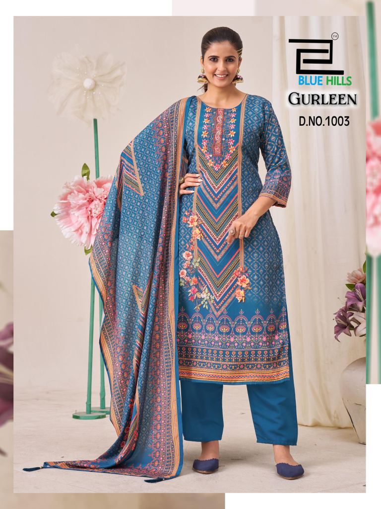 Blue Hills Gurleen Digital Print Kurti Pant And Dupatta