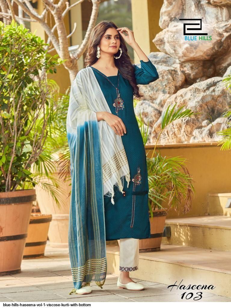 Blue Hills Haseena vol  1 Beautiful Ethnic Wear Ready made top bottom with  duptta   catalog 