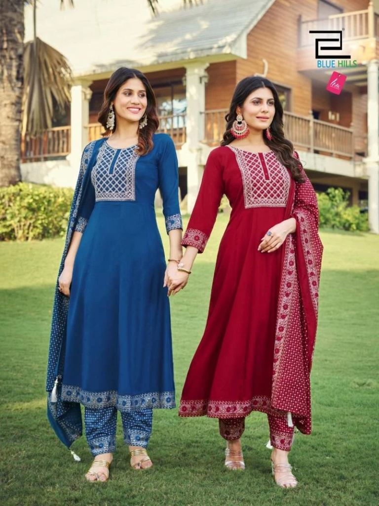 Blue Hills Jailer Vol 3 Rayon Kurti With Bottom Dupatta