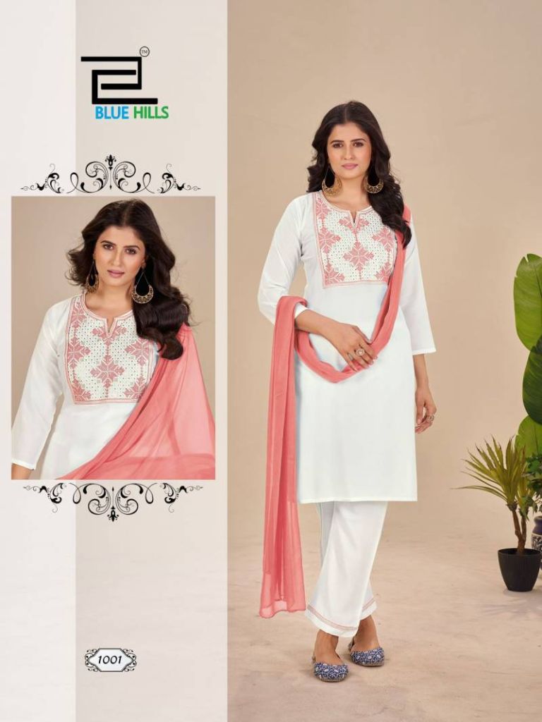 Blue Hills Juliet Kurti Bottom With Dupatta