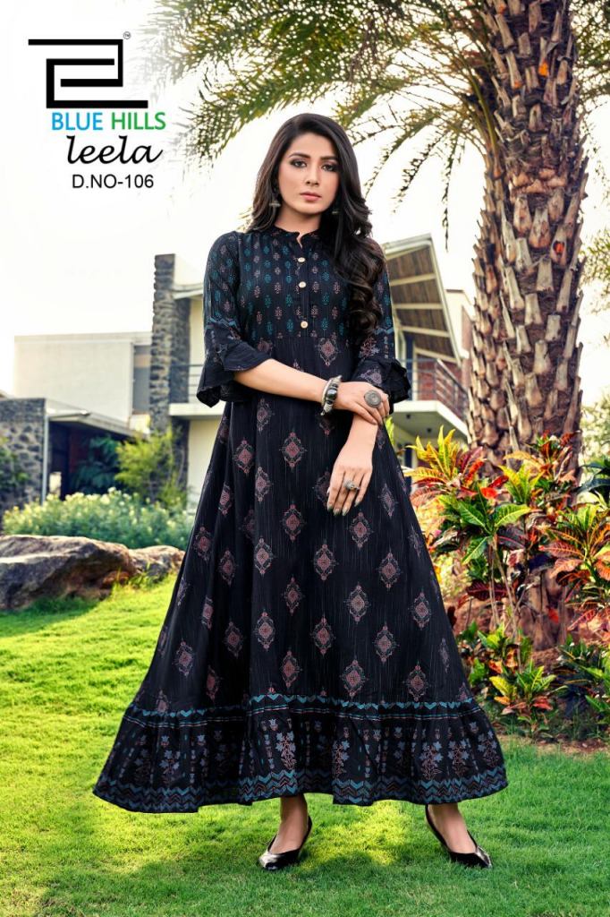 Blue Hills Leela  vol 2 Rayon Printed Kurtis Catalog 