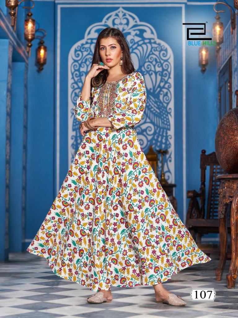 Beauty Maharani Catalog Festive Wear Fancy Rayon Anarkali Kurtis Wholesale