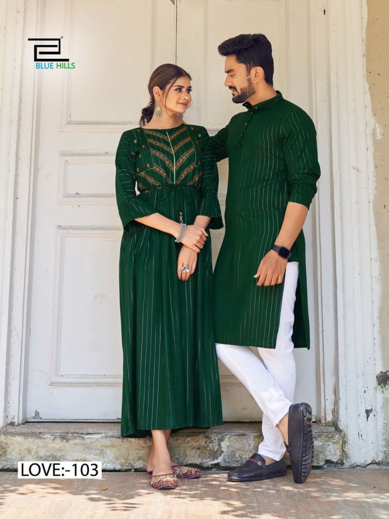 Couple Red Kurtis & Kurta Couple Trendy Stylish Combo Collection