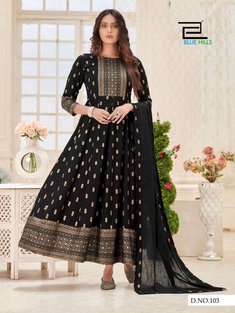 Blue Hills Manika Mage Hithe  Anarkali Kurtis With Dupatta Catalog 