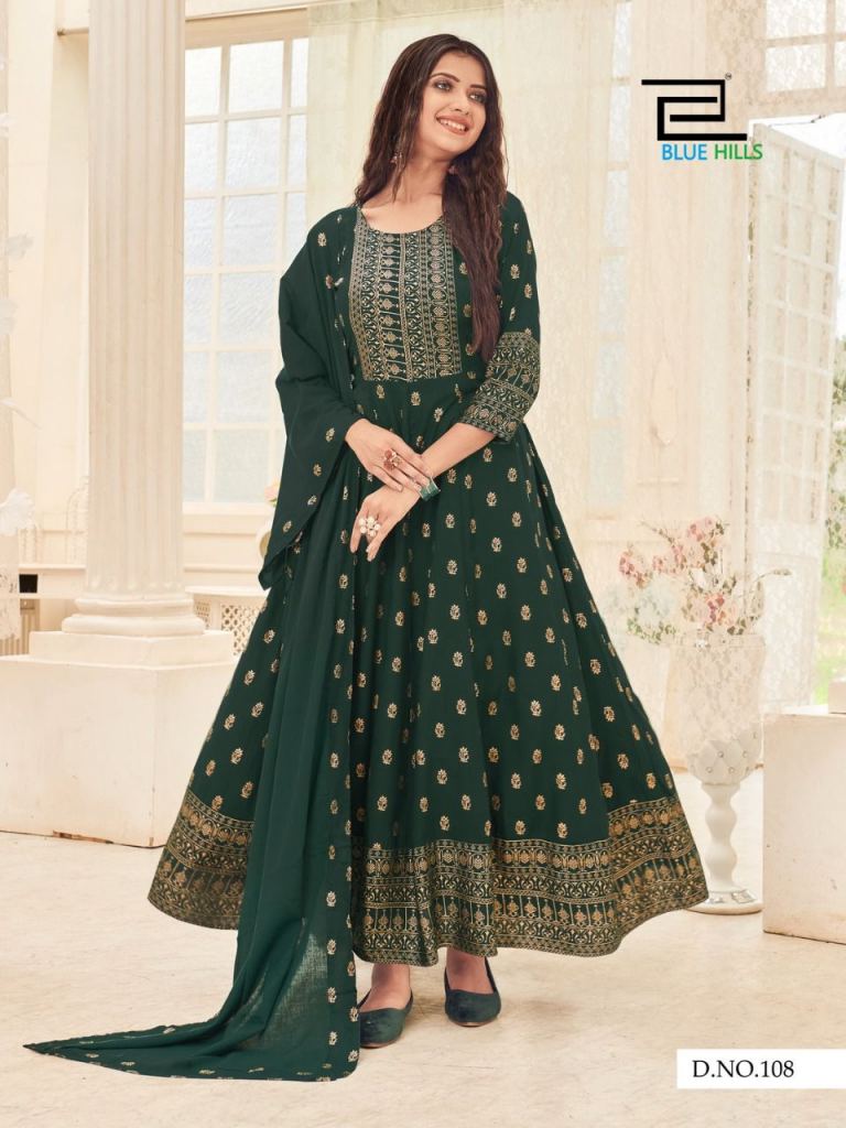 Blue Hills Manika Mage Hithe Anarkali Long Kurti With Dupatta catalog 