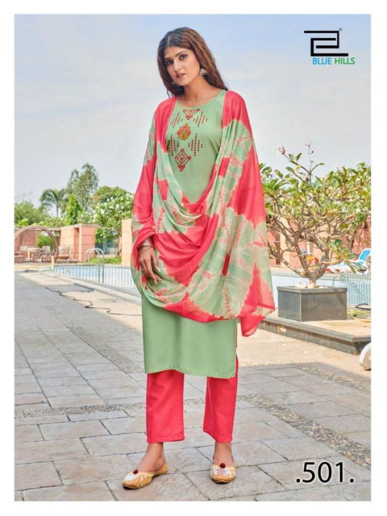 Blue Hills New Generation Vol 3 Designer Kurti Bottom and Dupatta