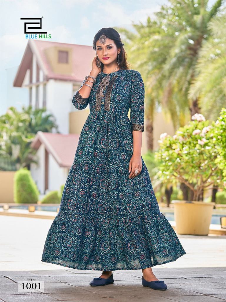 Party Wear Designer Gown Style Long Kurti, Age Group: 20 at Rs 1025 in Surat