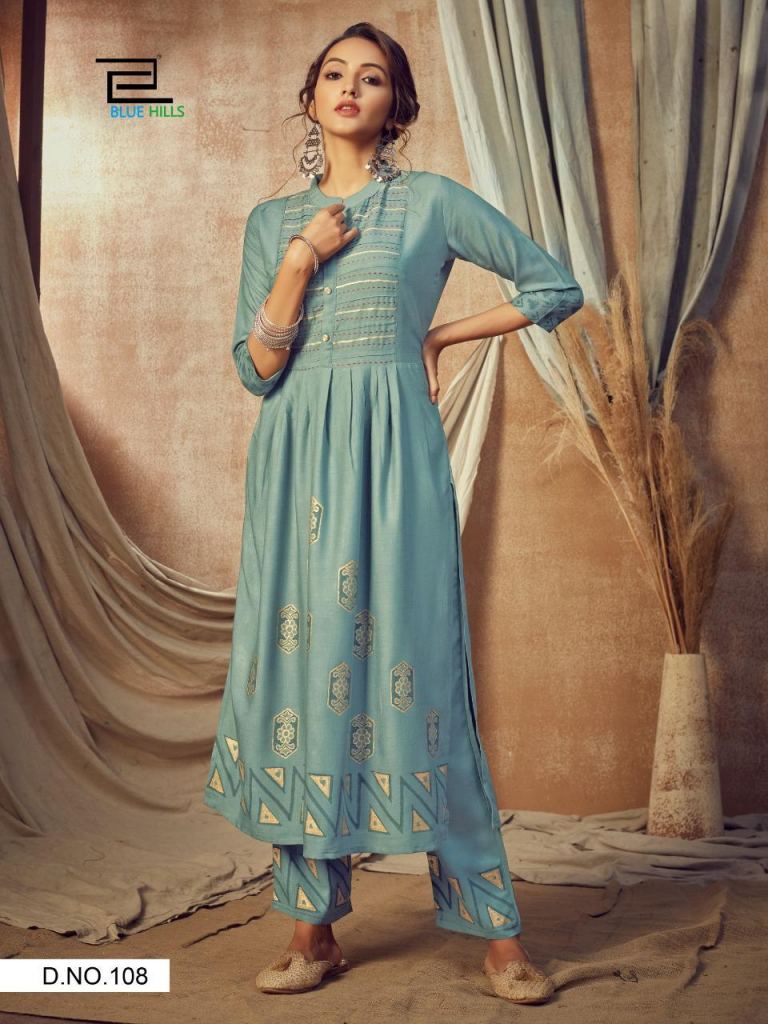 Buy Scakhi Blue Georgette Leheriya Flared Ethnic Dress online