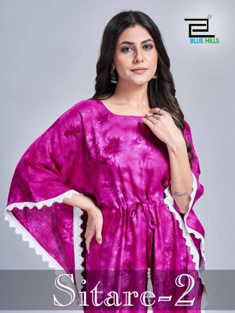 Blue Hills Sitare Vol 2 Rayon Kaftan Style Casual Wear Kurti Collection