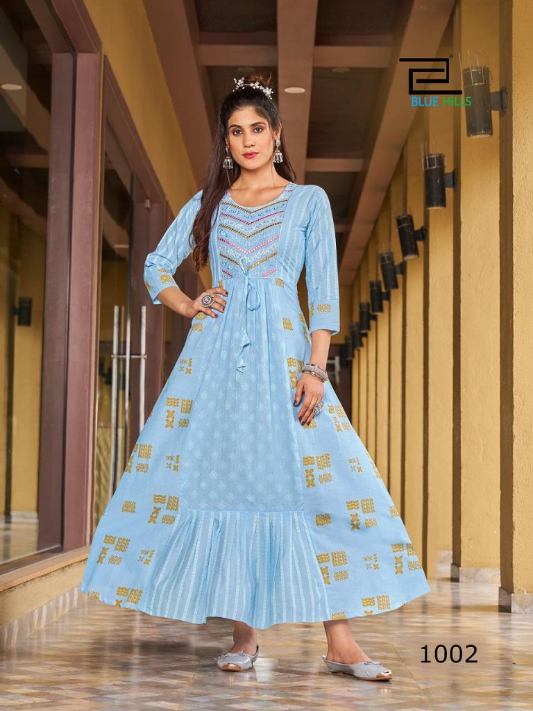 FLORY VOL. 19 Printed Long Anarkali Gown Kurti Ladies Kurti Designs  Wholesale India