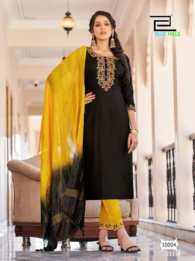 black denim fancy kurti at Rs.600/pcs in ahmedabad offer by Panthi Fashion