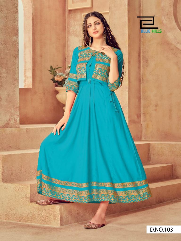 Anarkali kurtis with clearance jacket