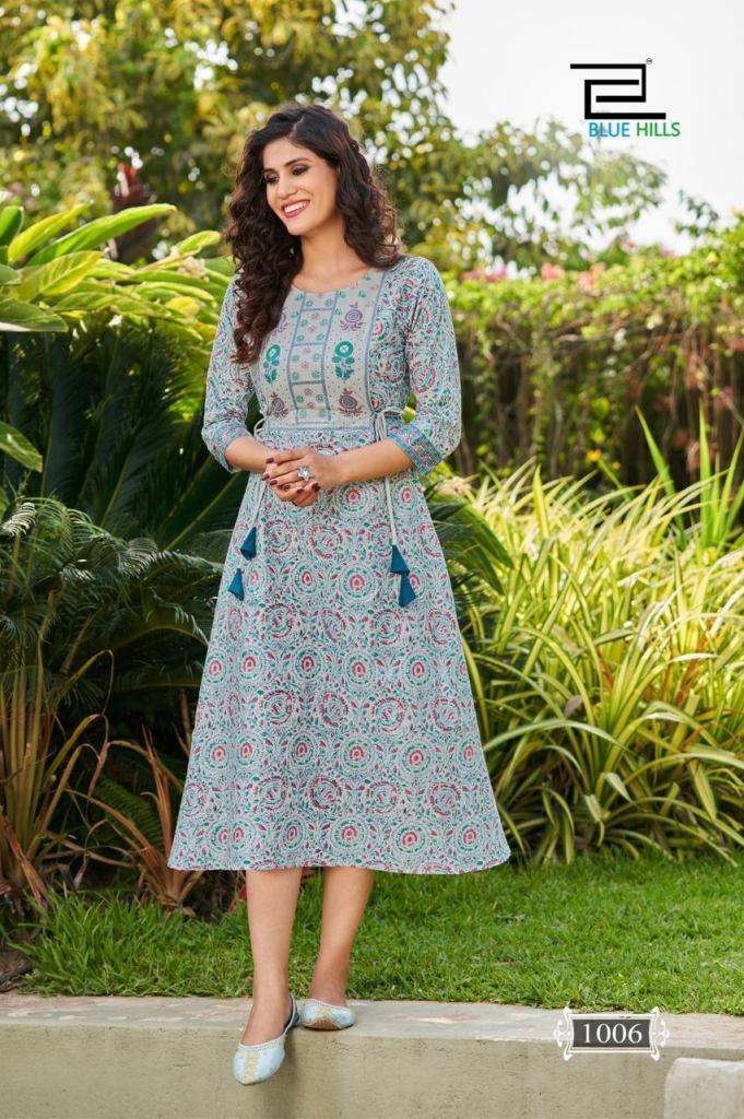 Moomaya Cotton Knee Length Kurta Summer Printed Roll Up Sleeves Kurtis For  Women - Walmart.com