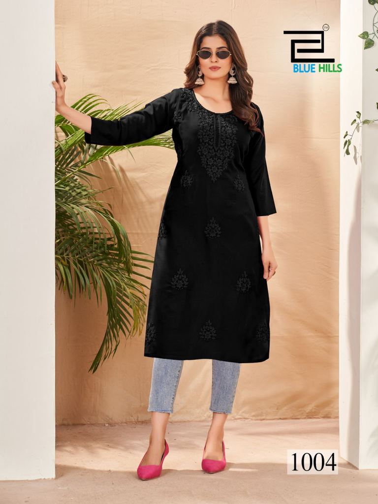 Blue Hills Supriya Nx Embroidery Work Long Kurti