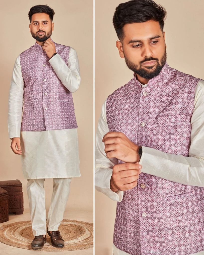 Cotton Embroidered Men Sequin Work Party Wear Kurta Pajama Set at Rs  500/set in Surat