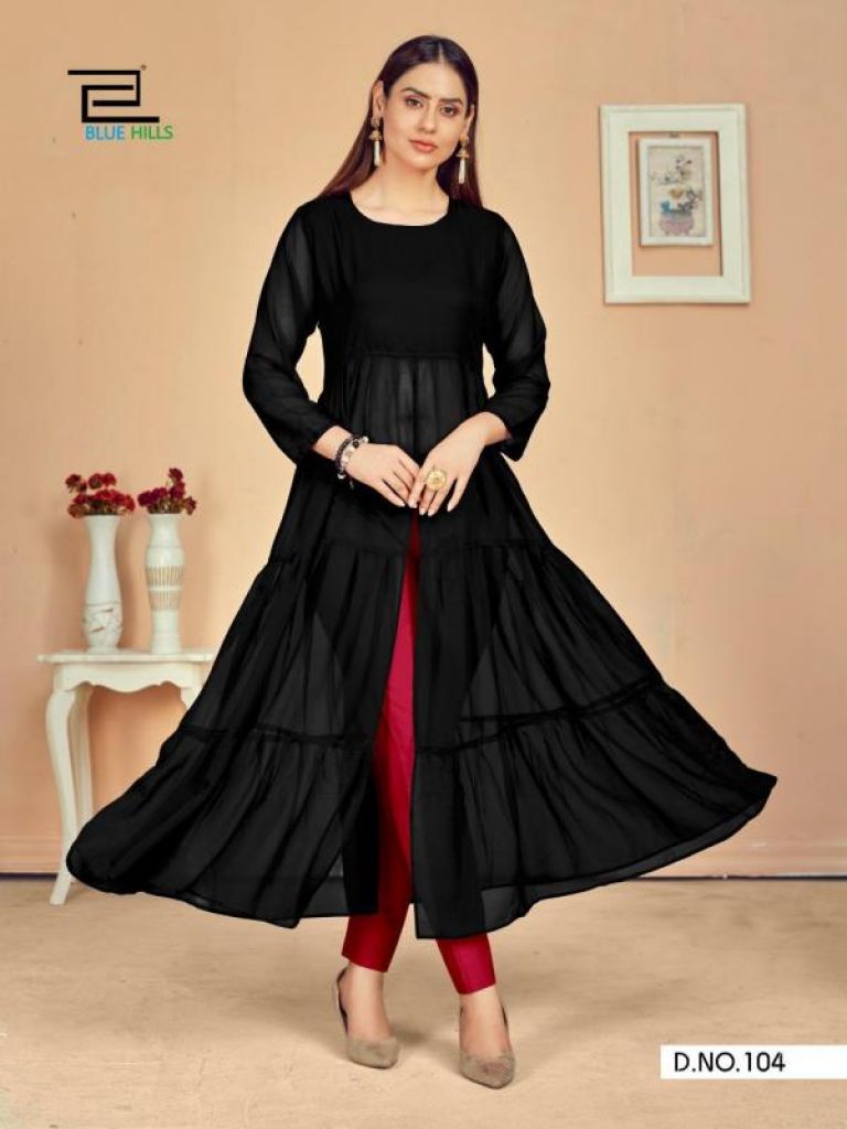 Majisha Nx Nayara Casual Wear Long Anarkali Kurti Collection :textileexport
