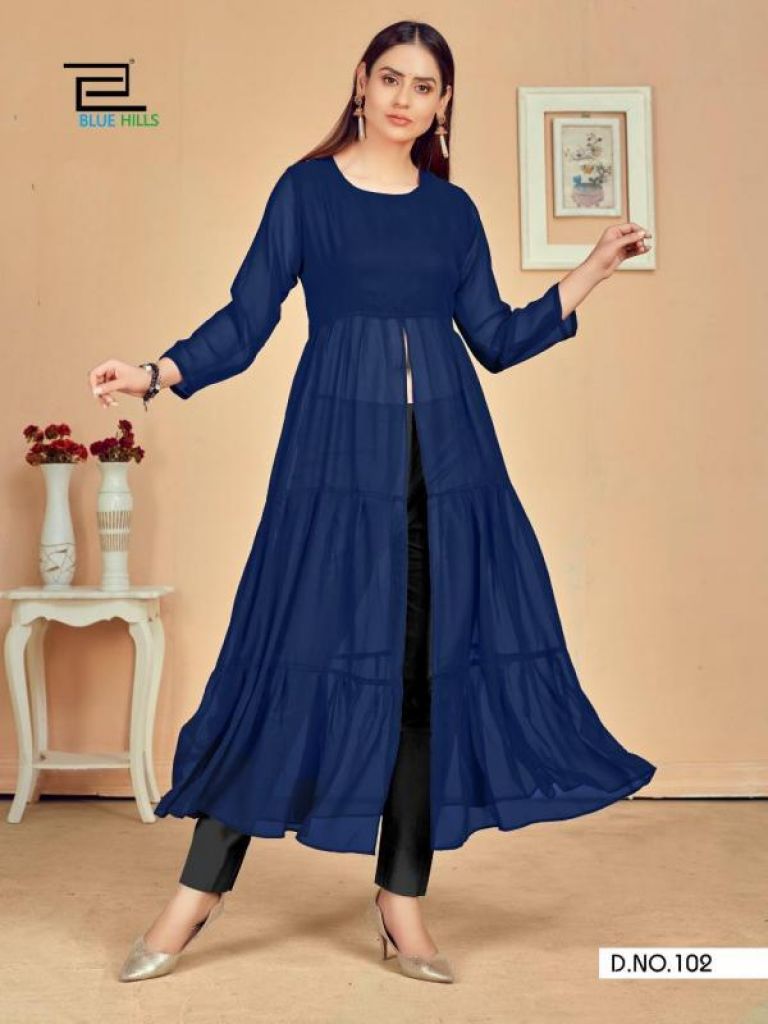 Women Plus Size Blue Kurti | Apella