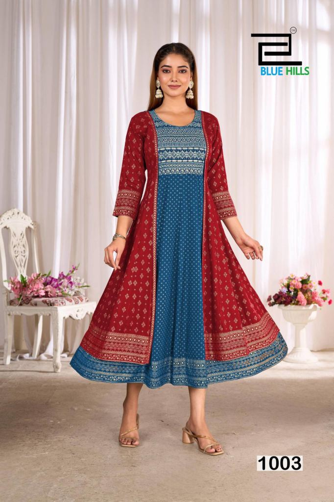 Blue Hills Trisha Anarkali Gown Work Kurtis