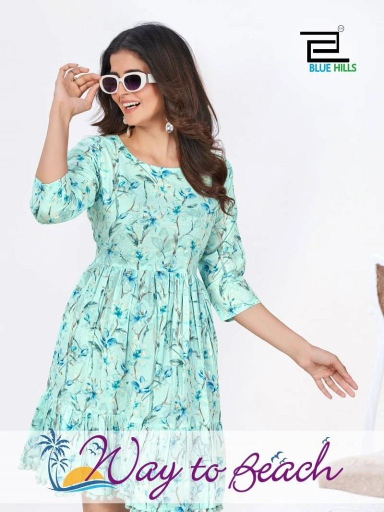 Blue Hills Way Cotton Printed Summer Wear Kurti Collection