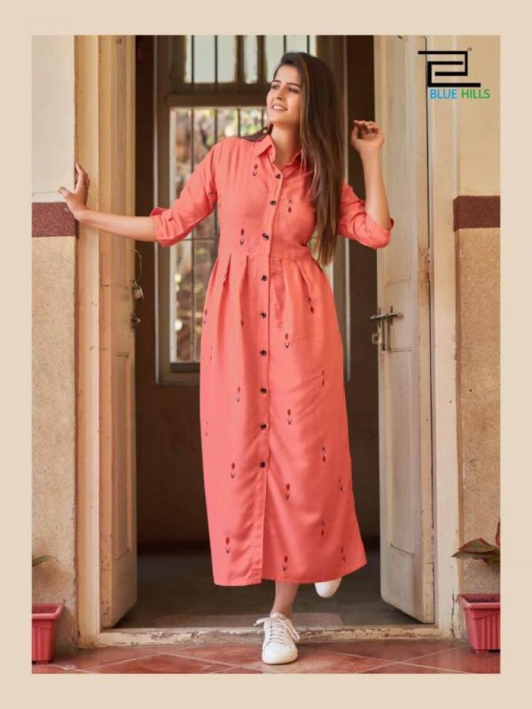 Blue Hills Spicy Vol 1 Summer Cotton Printed Long Kurti Collection