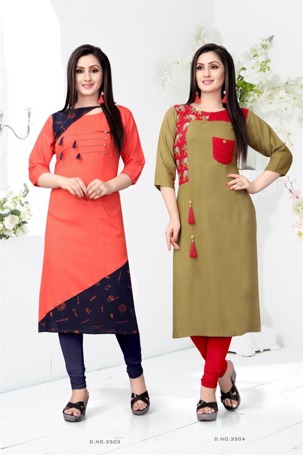 Blue Water Sitka Casual Kurtis