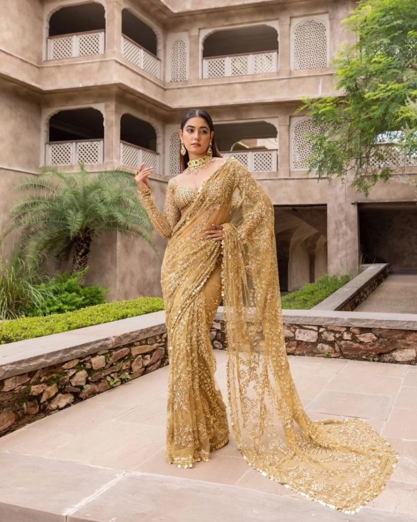 Bt 388 Butterfly Net Sequence Designer Saree Collection 