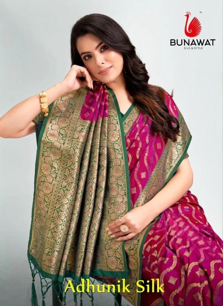 Bunawat Adhunik Silk Designer Zari Woven Saree Collection