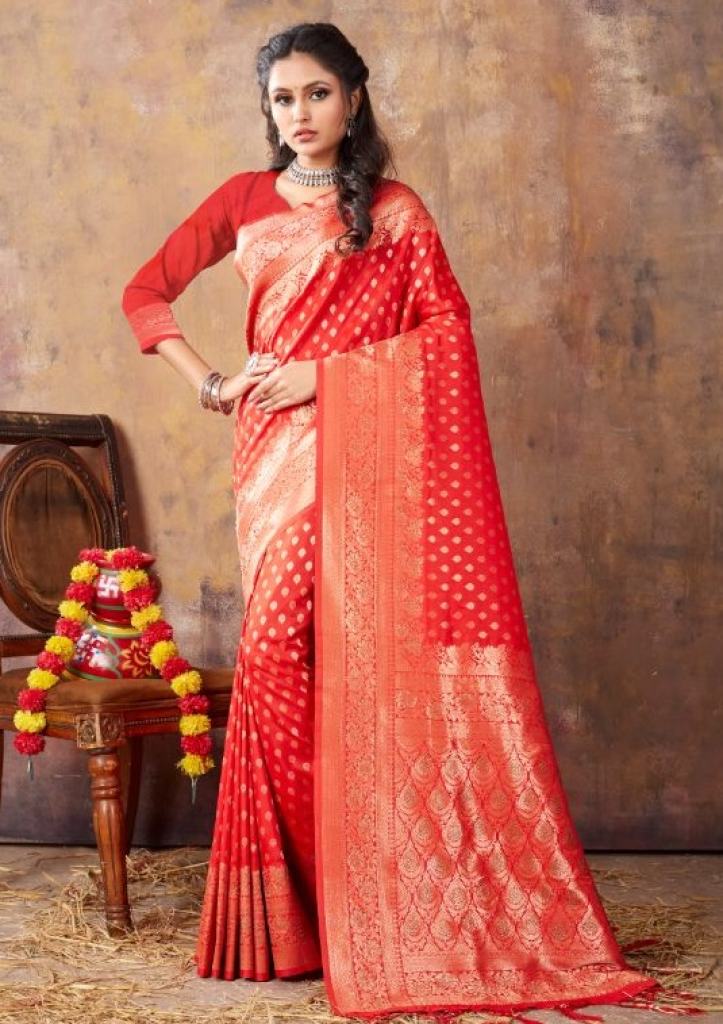 Bunawat Akansha Stylish Designer Banarasi Silk Saree Collection