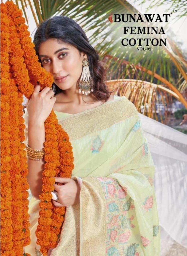 Bunawat Femina  Vol 2 Cotton Printed Festival Saree Collection