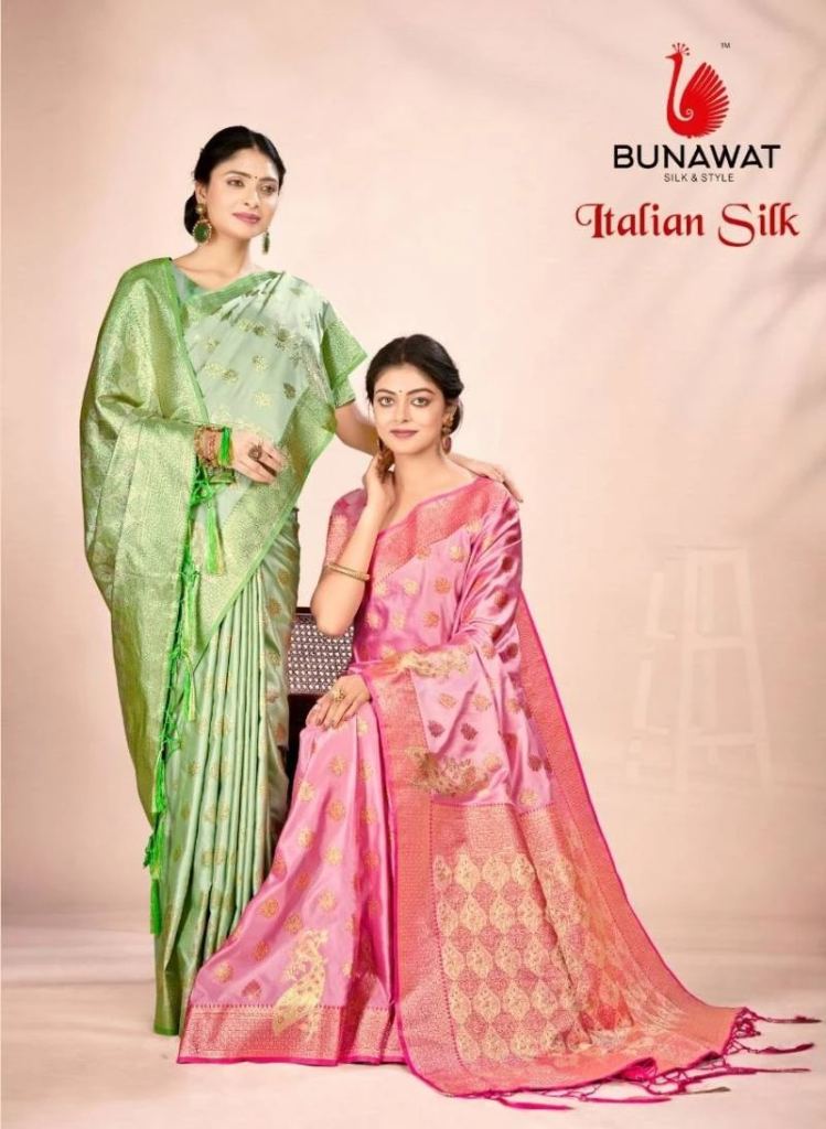 Bunawat Italian Silk Satin Silk Sarees