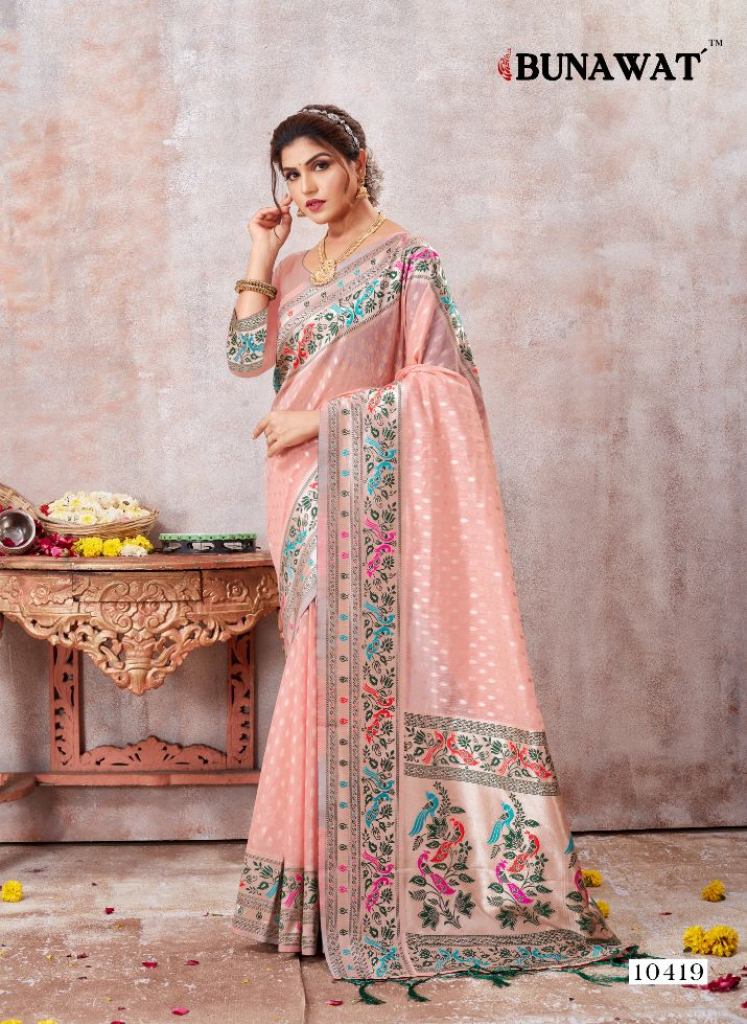 Bunawat Kalawati Party Wear Kota Cotton Zari Woven Work Saree Collection