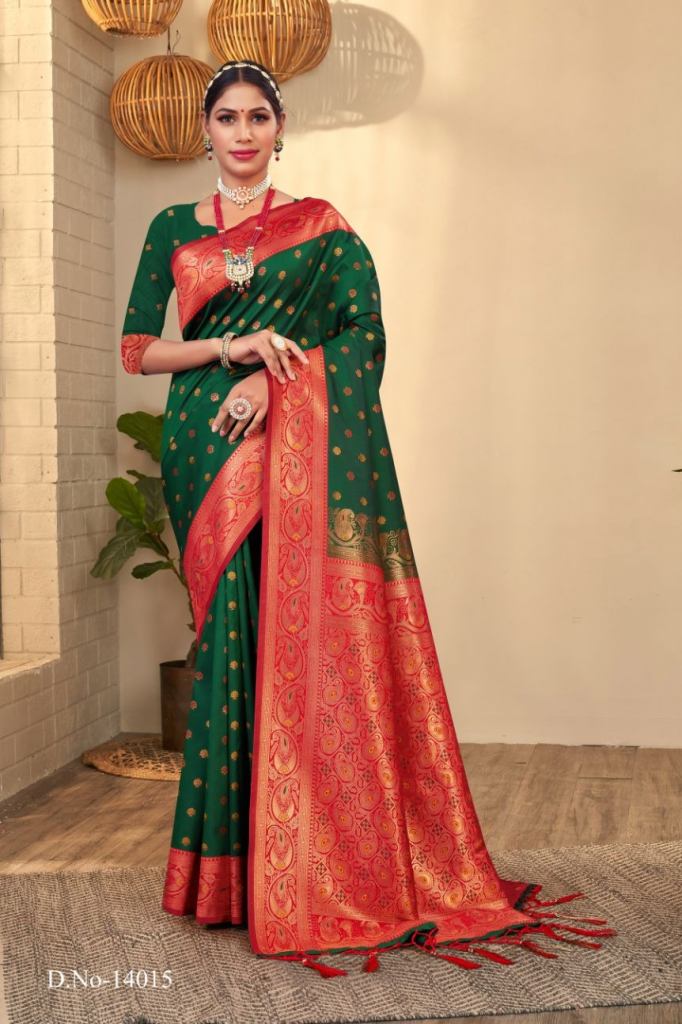 Bunawat Kasturi Silk Festive Wear Soft Silk Saree Collection