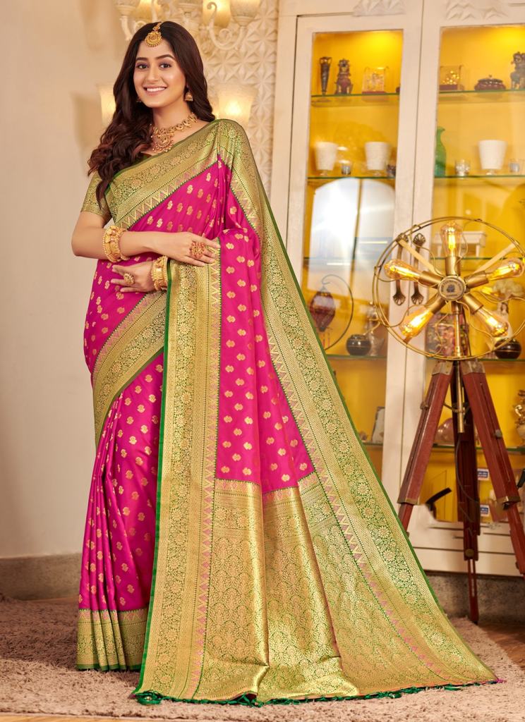 Bunawat Morpankh Stylish Ethnic Wear Banarasi Silk Saree Collection