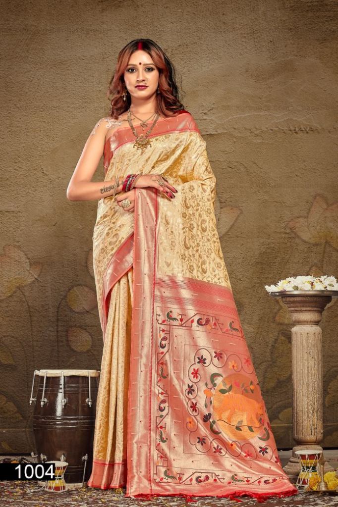 Bunawat Prasansa Paithani Silk Traditional Saree Collection