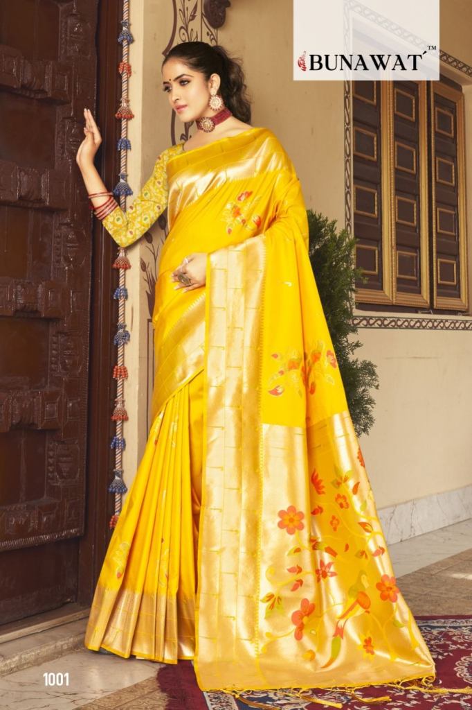 Bunawat Pushpa Traditional Wear Paithani Silk Saree Collection