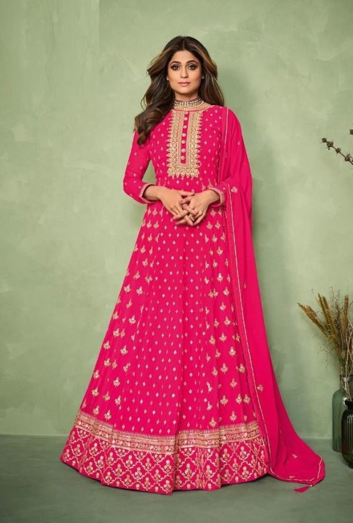 Carnival 9185 To 9189 Series Georgette Embroidery Salwar suits 