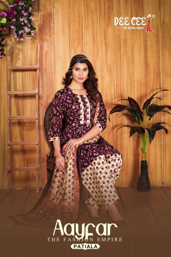Casual Deecee Aayfar Cambric Cotton Printed Patiyala Salwar Suit 