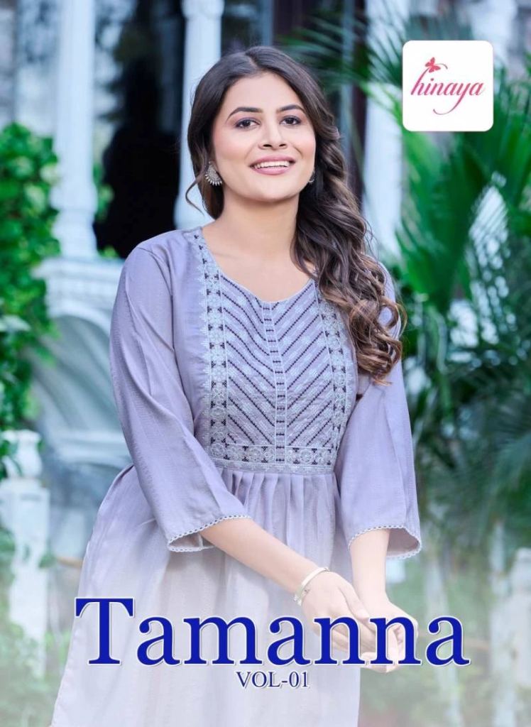 Casual Hinaya Tamanna Vol 2 Rayon Embroidery Short Top 