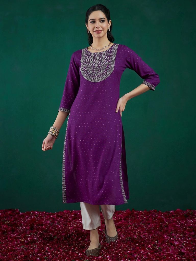 New Kurti - Neera Reyon Casual Wear Readymade Latest Straight Kurti  wholesale women's boutique clothing india