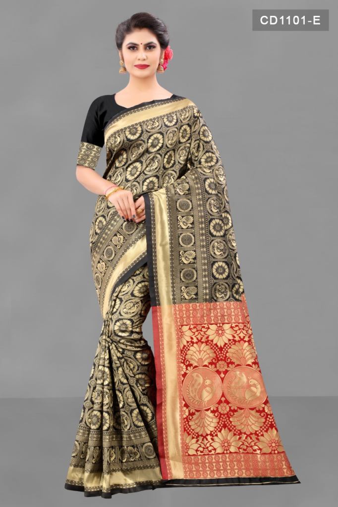 Cd 1101 Exclusive Jacquard Sarees