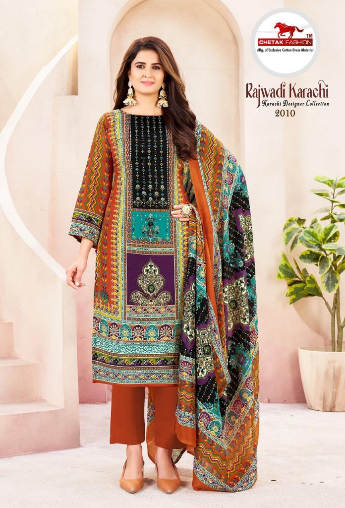 Chetak Rajwadi Karachi Vol 2 Printed Dress Material