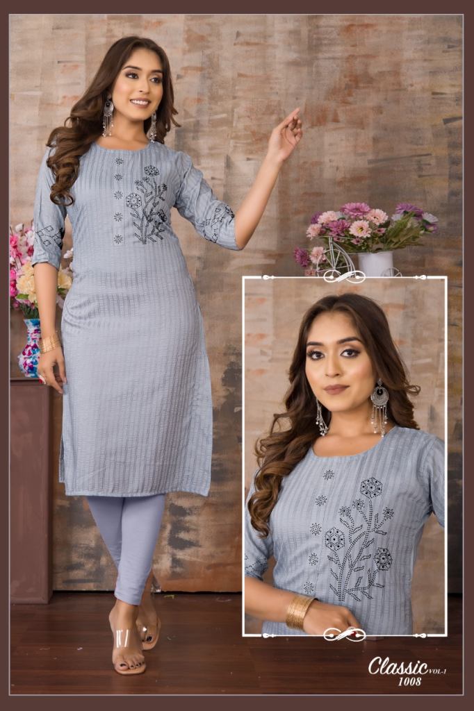 BATAK- Vol-1 Riyon Short Top with Designer style Kurti Wholesale catalog