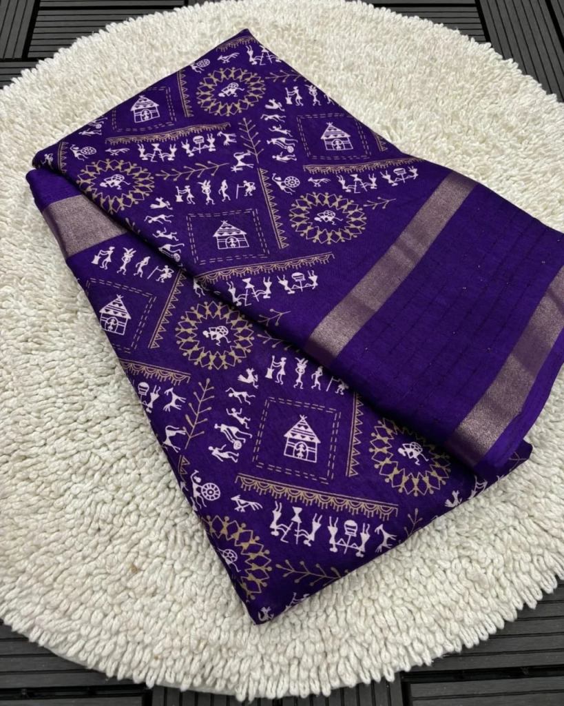 Classy Shrishti 64  Worli style Dola Silk Beautiful Saree Collection 
