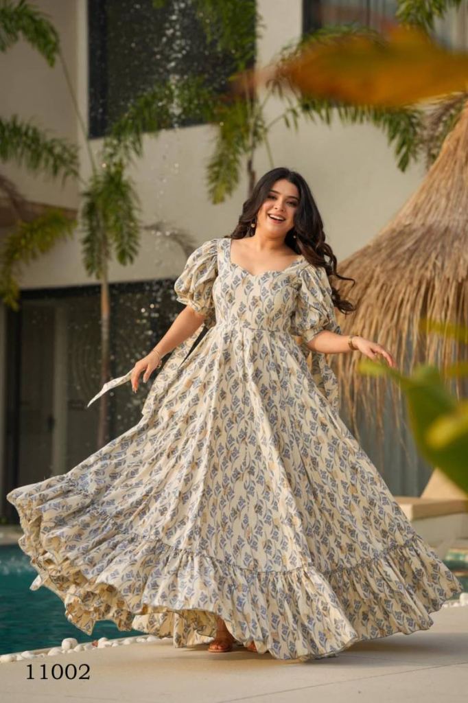 Clora Vol 11 Digital Printed Fully Flared Gown